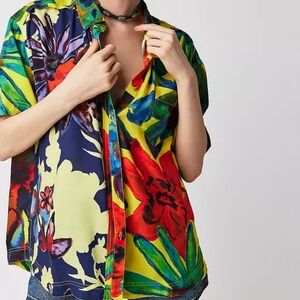 NWT Free People Share Good Vibes Button-down Shirt - Size S